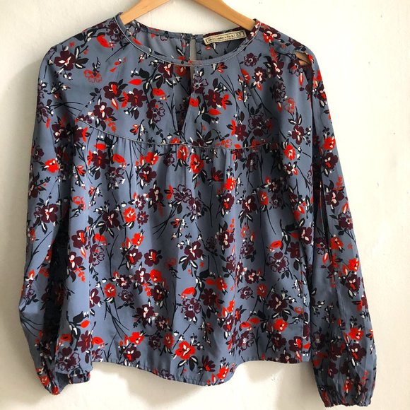 Floral peasant blouse Abercrombie & Fitch size XS - Picture 2 of 4